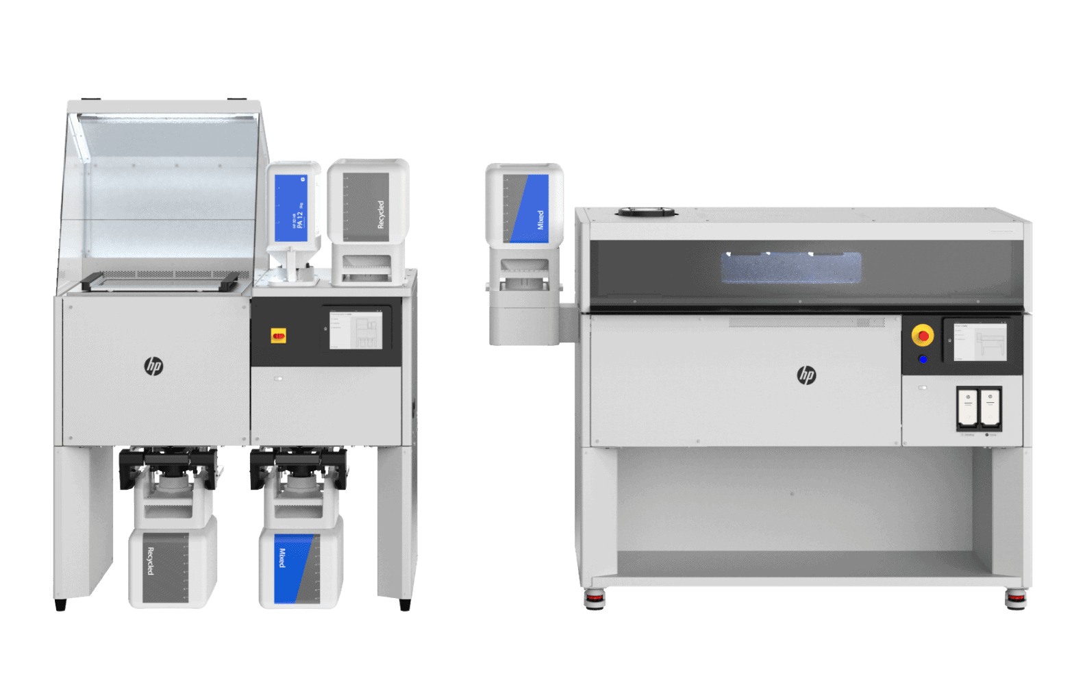 HP MJF 1200 printer and material management system